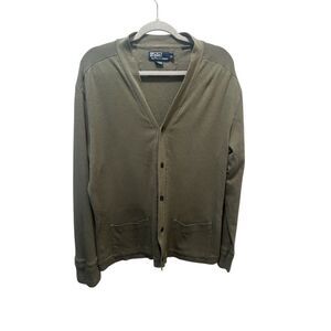 Polo by Ralph Lauren Olive V-Neck Button Cardigan